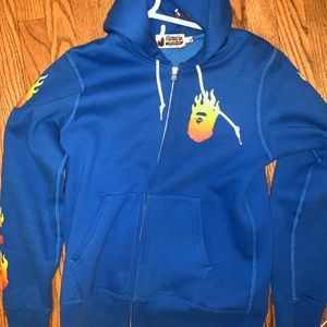 never worn exclusive bape flame hoodie